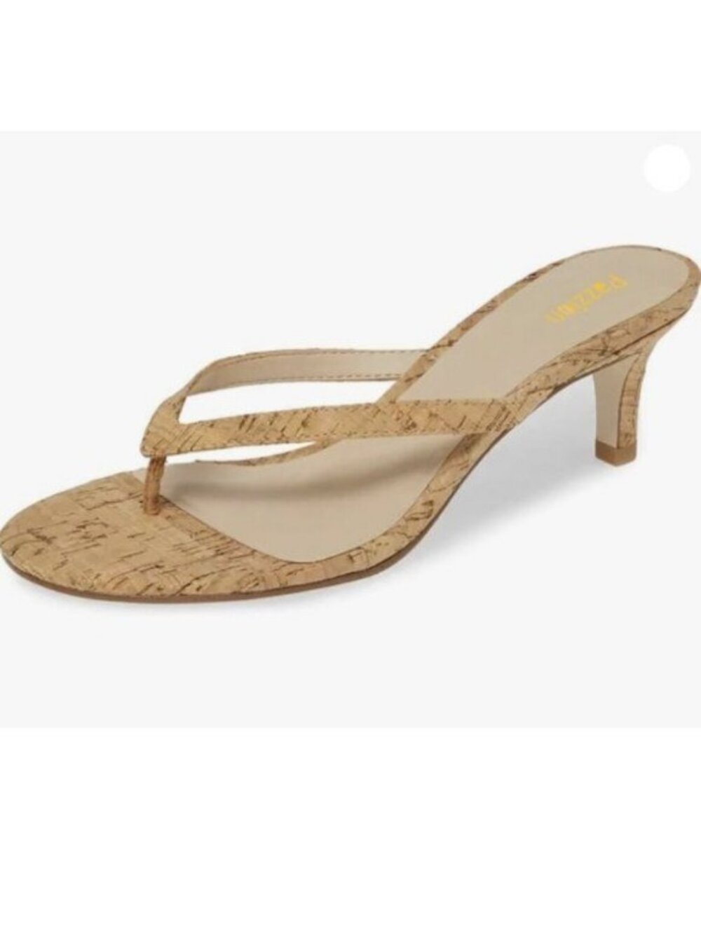 Pazzion Womens Fashion Flip Flops Open Toe Low Heels Thong Sandals Natural Cork